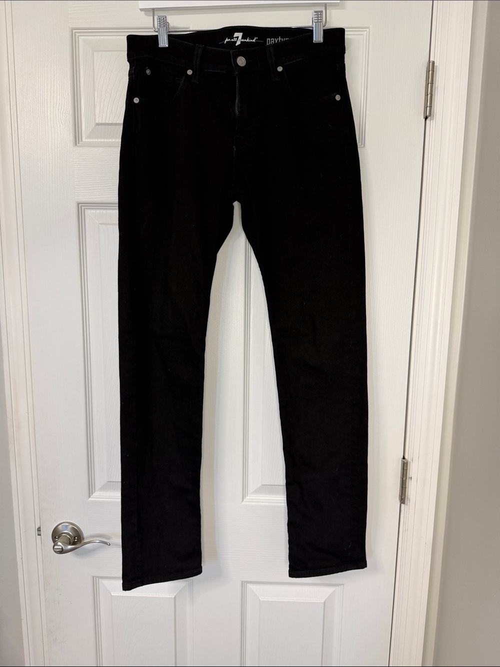 NWOT 7 For All Mankind Paxton Black Skinny Men's Jeans
